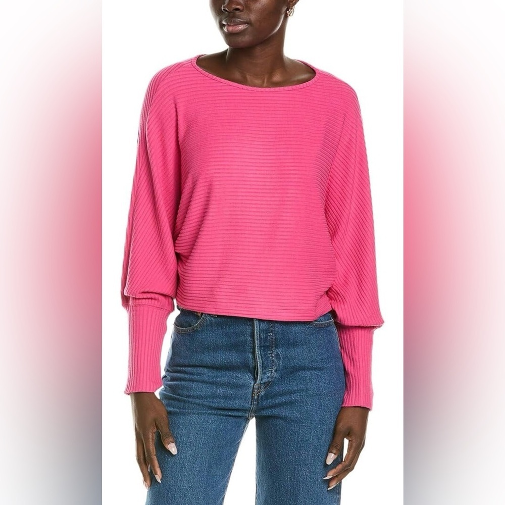 Velvet by Graham & Spencer Women's Pepper Boatneck Lux Rib Sweater XS